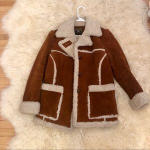Penny lane vintage suede and shearling coat